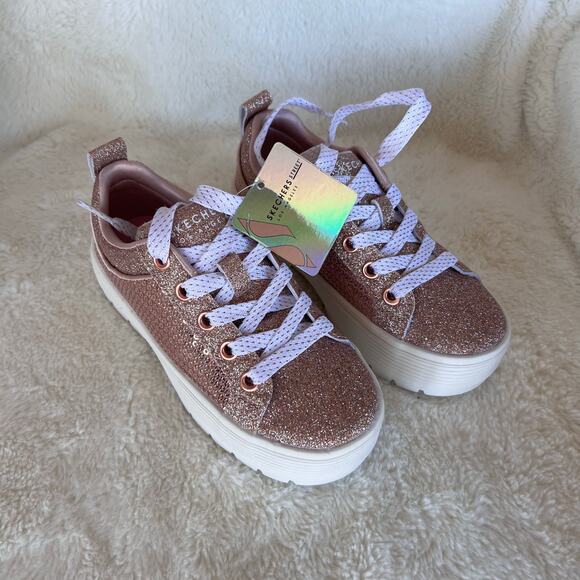 Skechers Girls Street Elevated Sneaker Rose Metallic Size 11.5 New In Box - Picture 6 of 6
